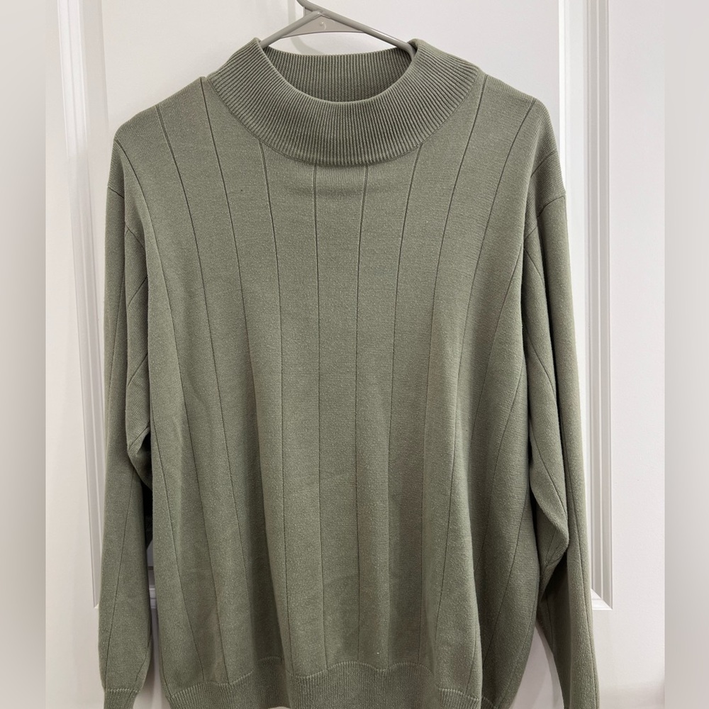 dressbarn Sage Green Cowl Neck Sweater